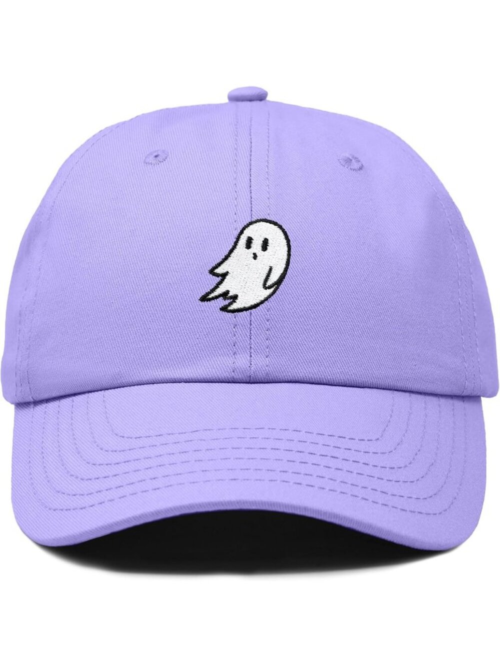 Unisax Lavender Halloween Ghost Embroidered Cotton Adjustable Baseball Cap
